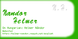 nandor helmer business card